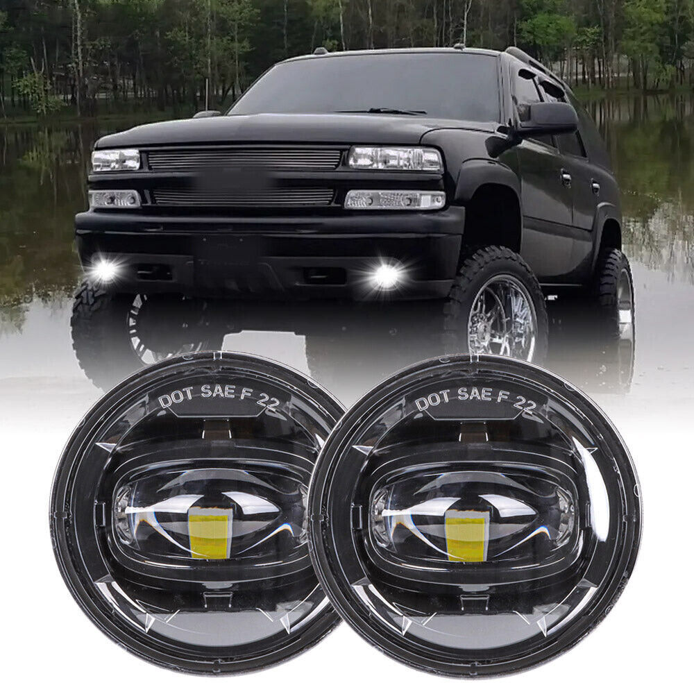 For 2001-2006 Chevy Suburban Tahoe Z71 Front Driving Bumper LED Fog Lights Lamps