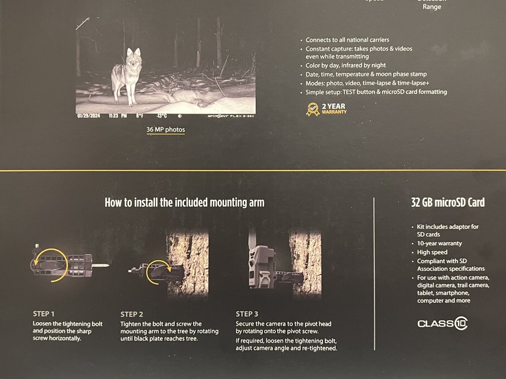 SpyPoint Elite Bundle Model Flex G-36C Cellular Trail Camera NEW