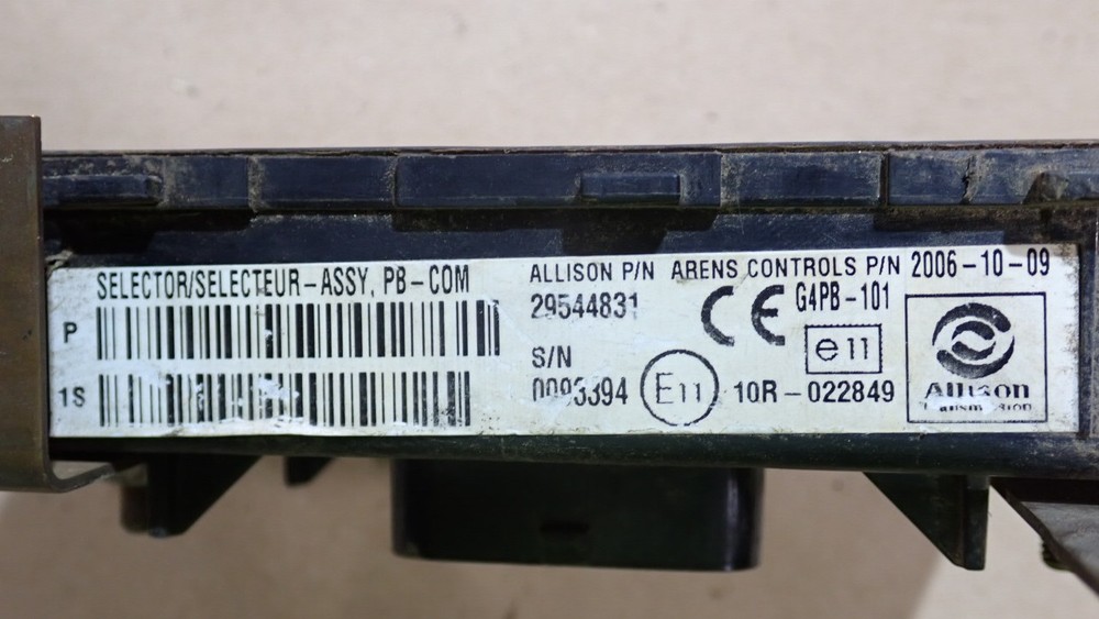 Allison Shift Selector Pad 29544831