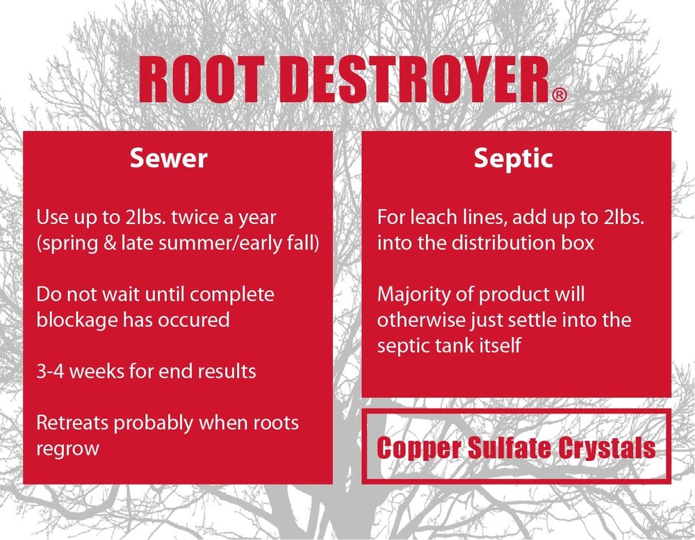 Root Destroyer - 5lbs - Killer for Sewer, Pipe & Drain Lines,