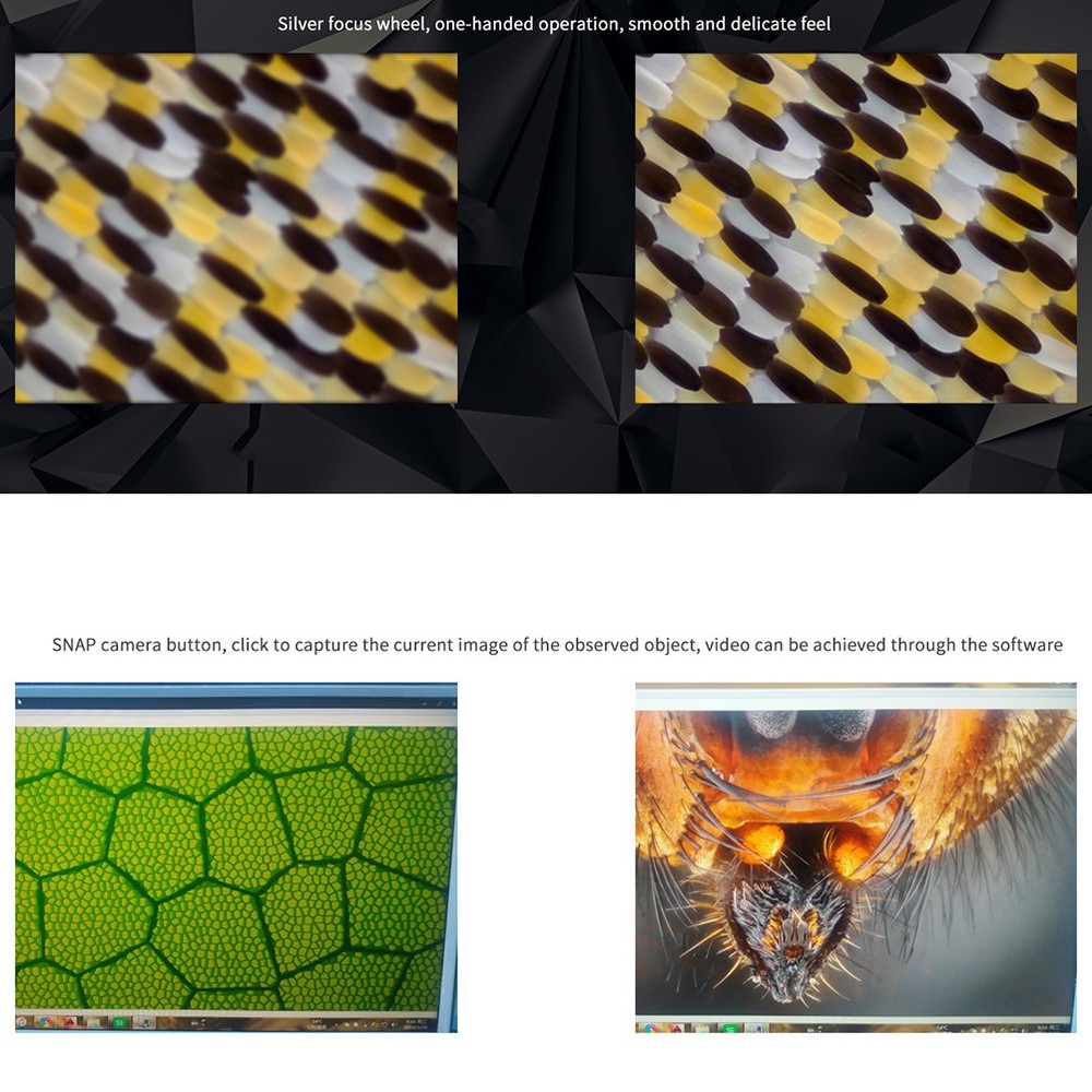 3 in Inspection Microscope Portable Stand Magnifier Mount Computer Screen