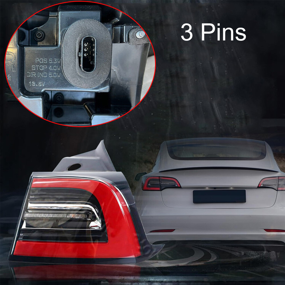 For 2017-2023 Tesla Model 3 LED Outer Tail Light Lamp Passenger 1077398 OE Style
