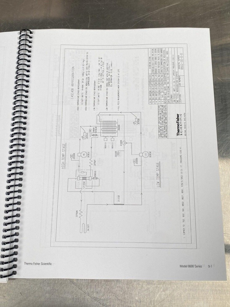 Thermo Model 8600 Series Forma -86C ULT Freezer -Users Manual / Instruction Book