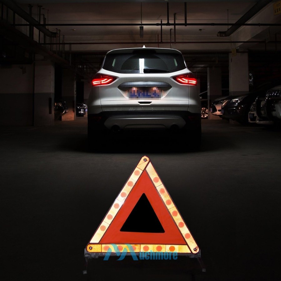 3PCS Emergency Warning Triangles Reflective Safety Roadside Triangle Kit for Car