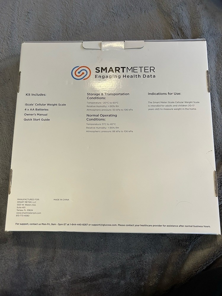 iScale Cellular Weight Scale by Smart Meter SMSC2001-G1-001 (Read Description)