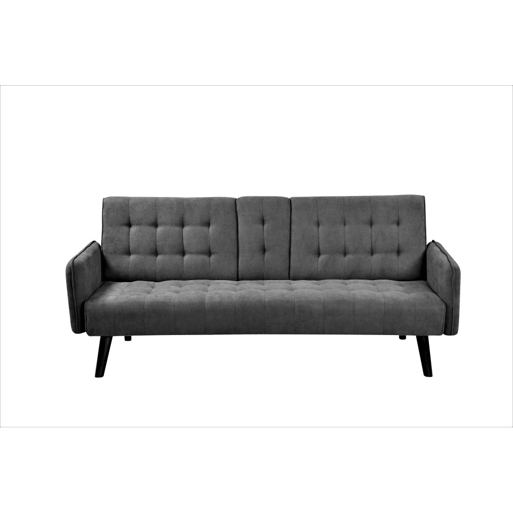 72" Sleeper Sofa with Drop-Down Table & Cup Holder, Converts to Full Bed