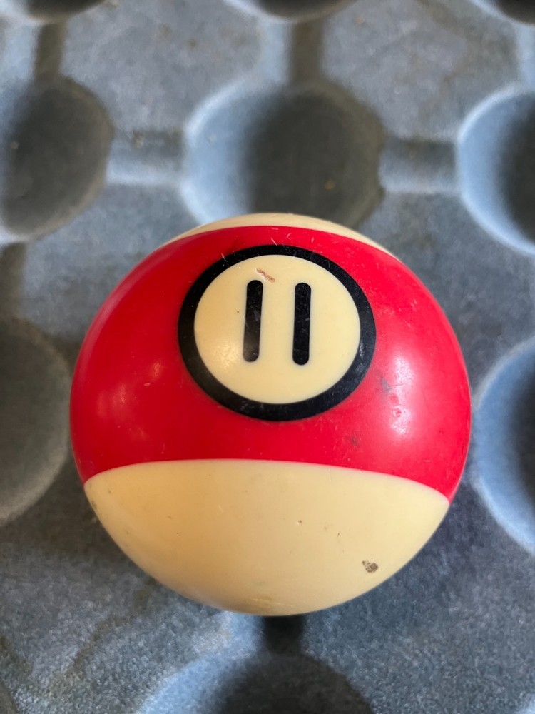 Vintage Black Ring / Circle Billiard Ball Replacement #11