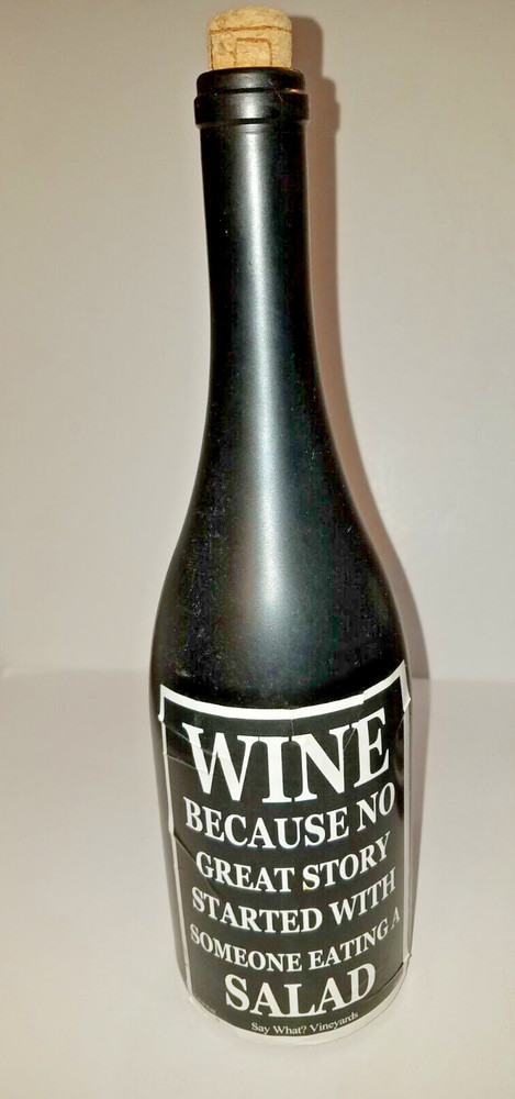 Three Decorative Wine Bottles Empty Funny Kitchen Decor / House Warming Gift