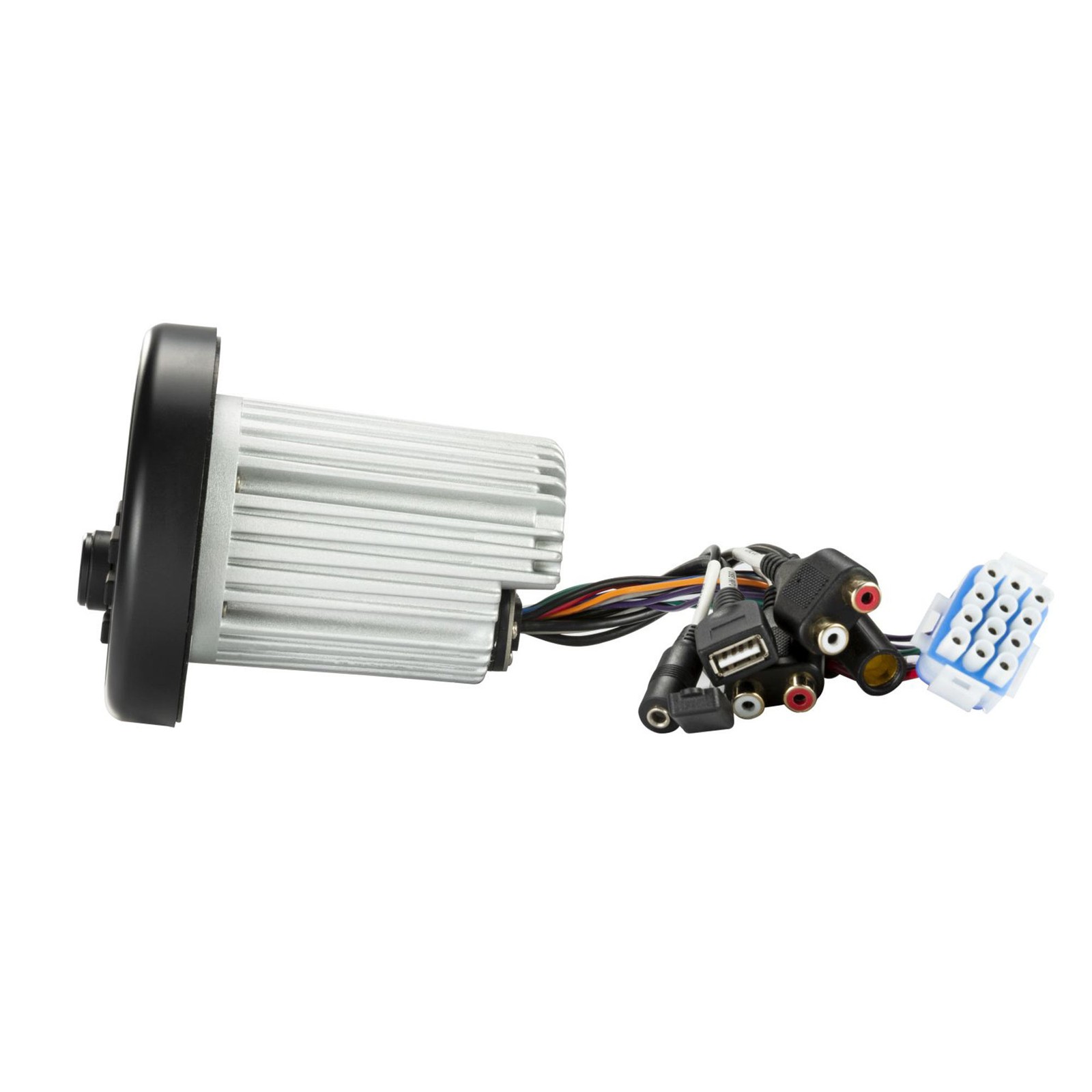 Kicker Marine Radio 46KMC2 and 8" Charcoal Marine LED Speakers (QTY 2) 1 pair...