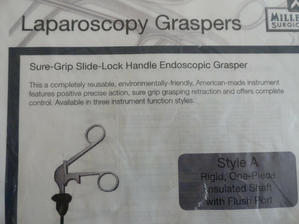 Millienium Surgical Corp. Laparoscopy Graspers Manual