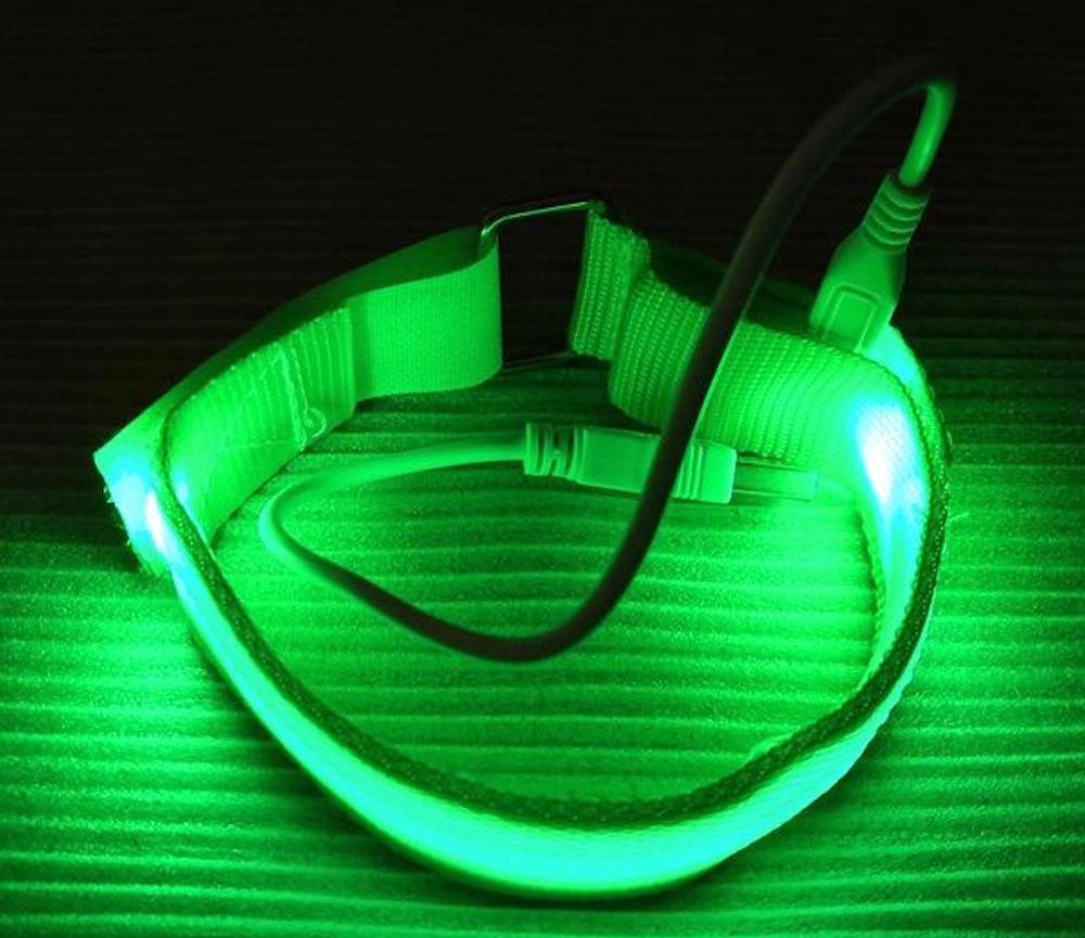 RECHARGEABLE LED ARMBAND ankle ARM BAND Light Night Safety Running Walking Bike