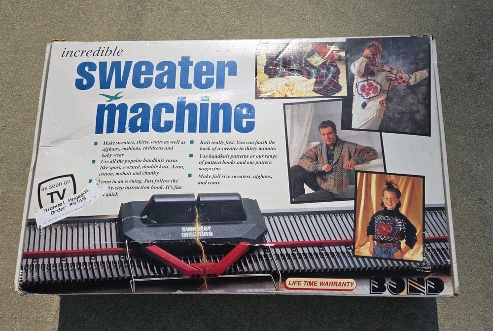 Vintage Bond Incredible Sweater Knitting Machine Complete EUC Accessories EXTRAS