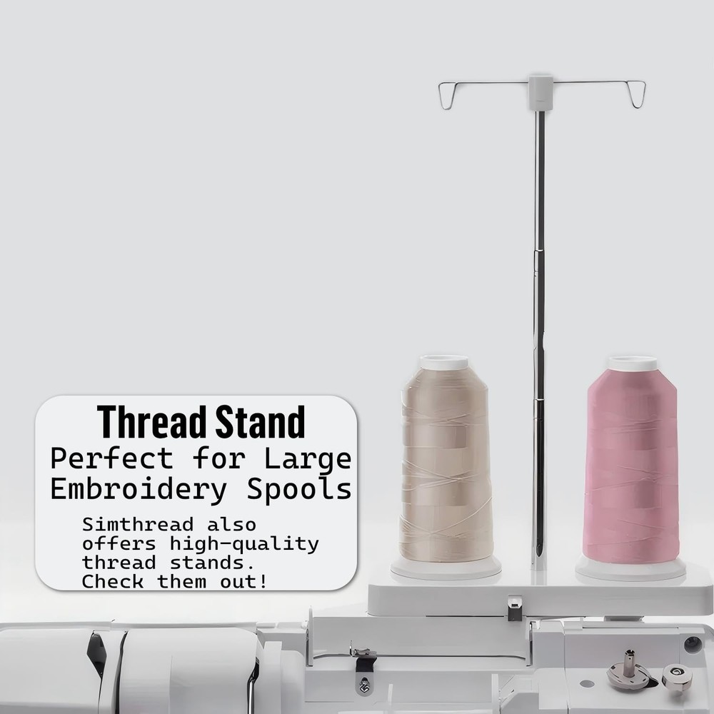 5500Yds Embroidery Thread, 5000M High-Yardage 40WT 100% Polyester Thread â€“ ...