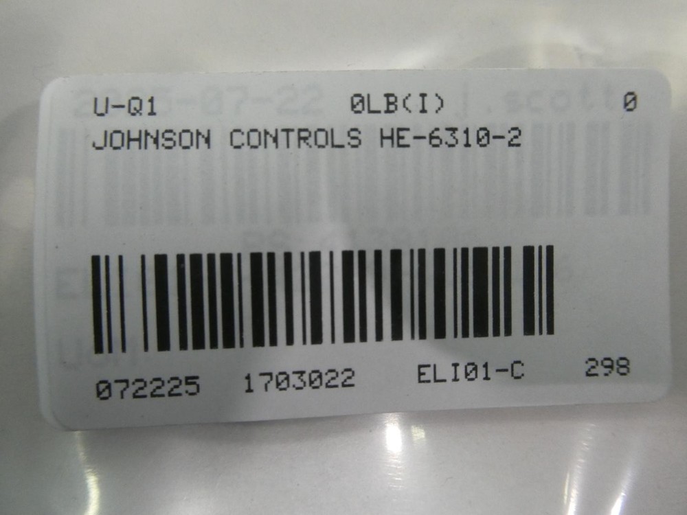 Johnson Controls HE-6310-2 Relative Humidity/temperature Sensor