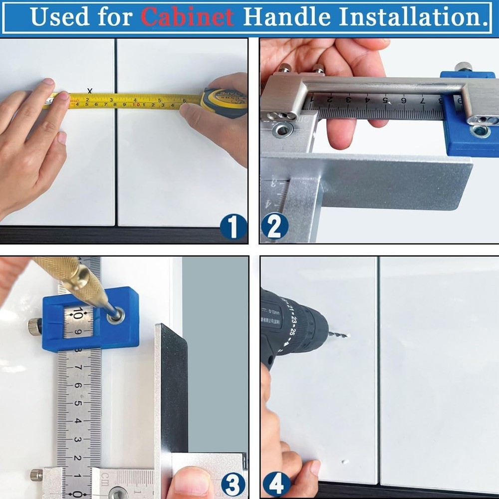 Cabinet Hardware Jig with Automatic Center Punch - Precision Drilling