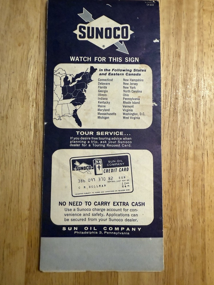 1963 Sunoco Road Map: Baltimore and Vicinity with Annapolis