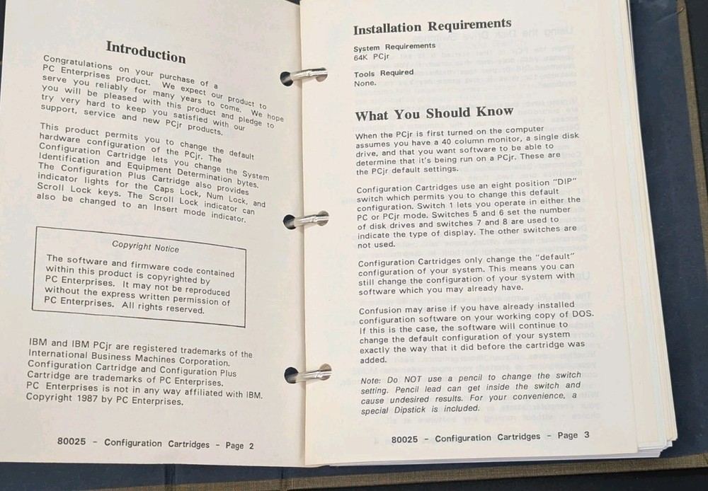 Vintage IBM Basic Personal Computer Hardware Reference Library