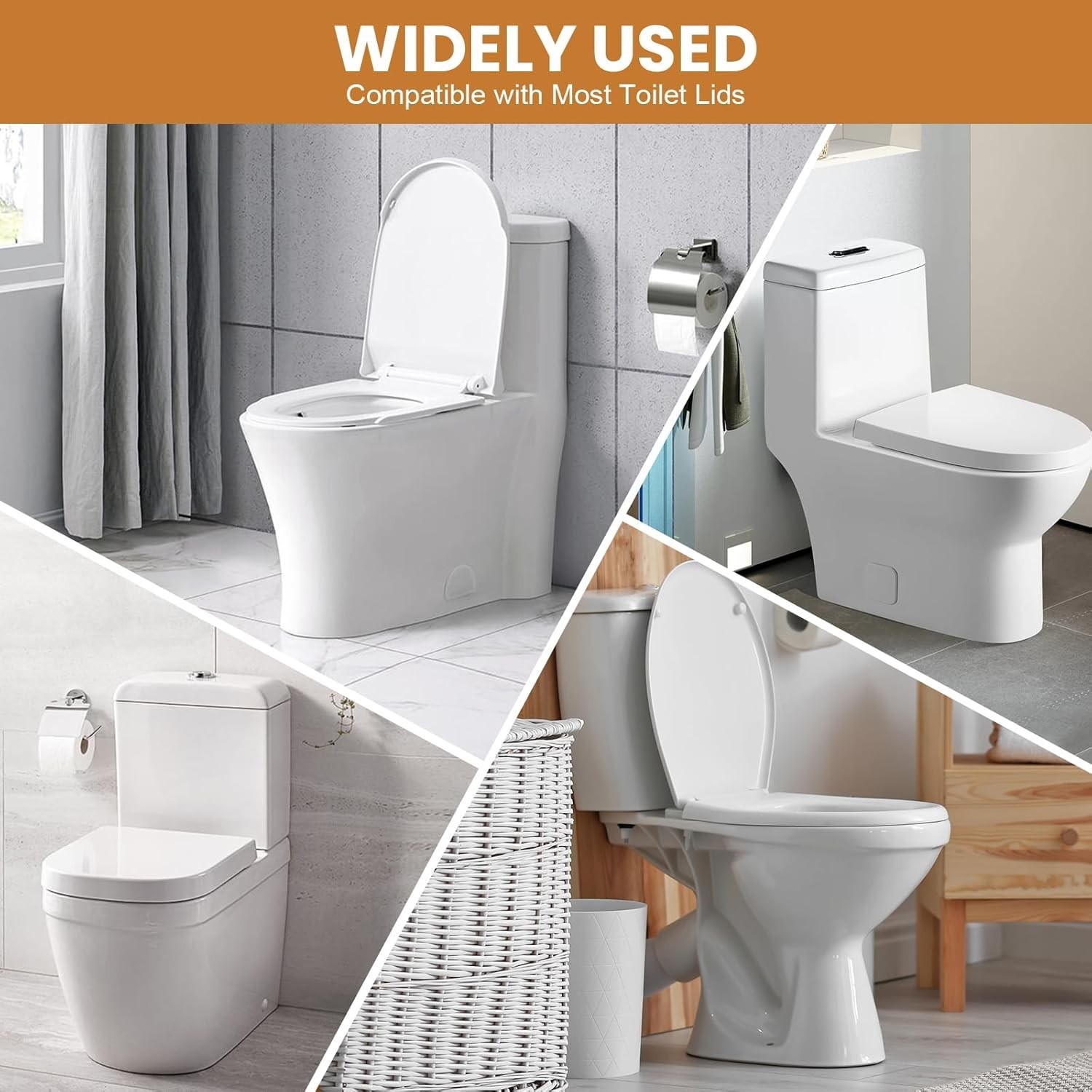 2/4 Sets Toilet Seat Screws Replacement Kit, Universal Toilet Seat Bolts, Sturdy