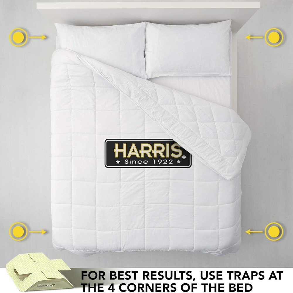 Harris Bed Bug Early Detection Glue Traps (4/Pack) Very Effective Easy to Use