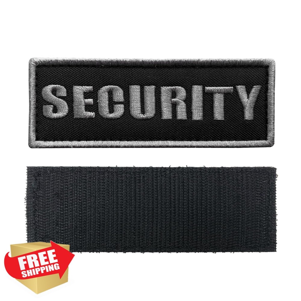 uuKen Security Patch Gray 4x1.4" Embroidery Hook Fastener