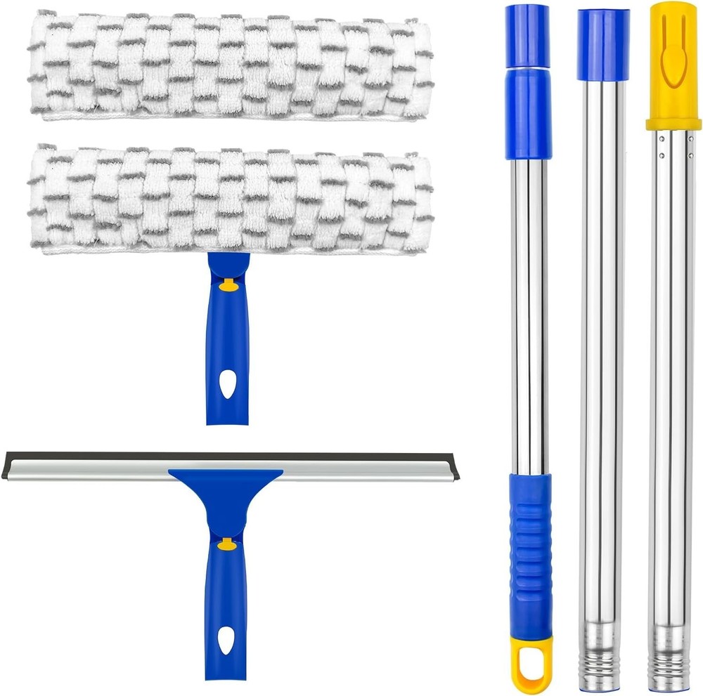 Extendable Window Cleaner - Stainless Steel Pole