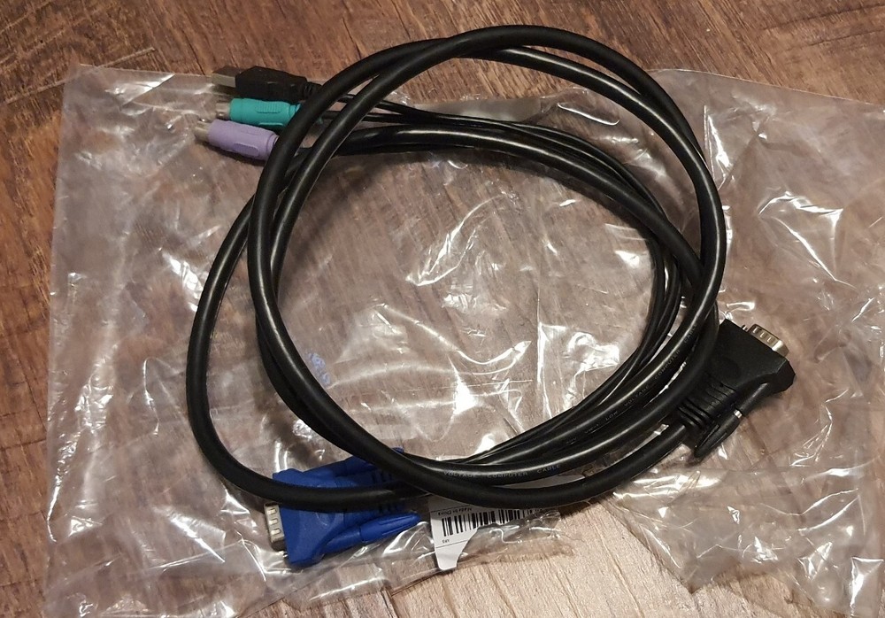 New Belkin 6ft 180cm USB + PS2 Mouse & Keyboard KVM Switch Cable Kit