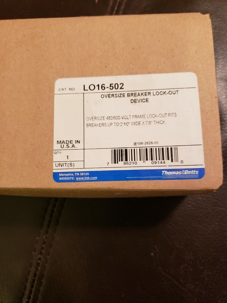 BRAND NEW thomas & betts lo16-502 LOCK OUT