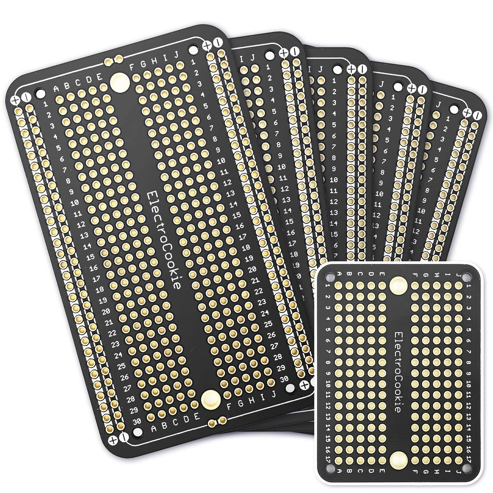 Prototype PCB Solderable Breadboard for Electronics Projects Compatible for D...