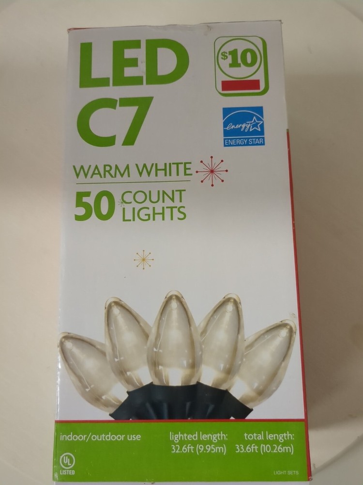Led C7 Warm White 50 Count Lights