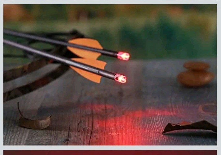 DEEPOWER Crossbow Lighted Nock with ON/Off Switch 4 Pack (Red)