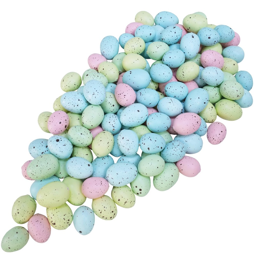 140 Pcs 5 Colors Mini Artificial Easter Eggs Decorative Speckled Eggs Pastel ...