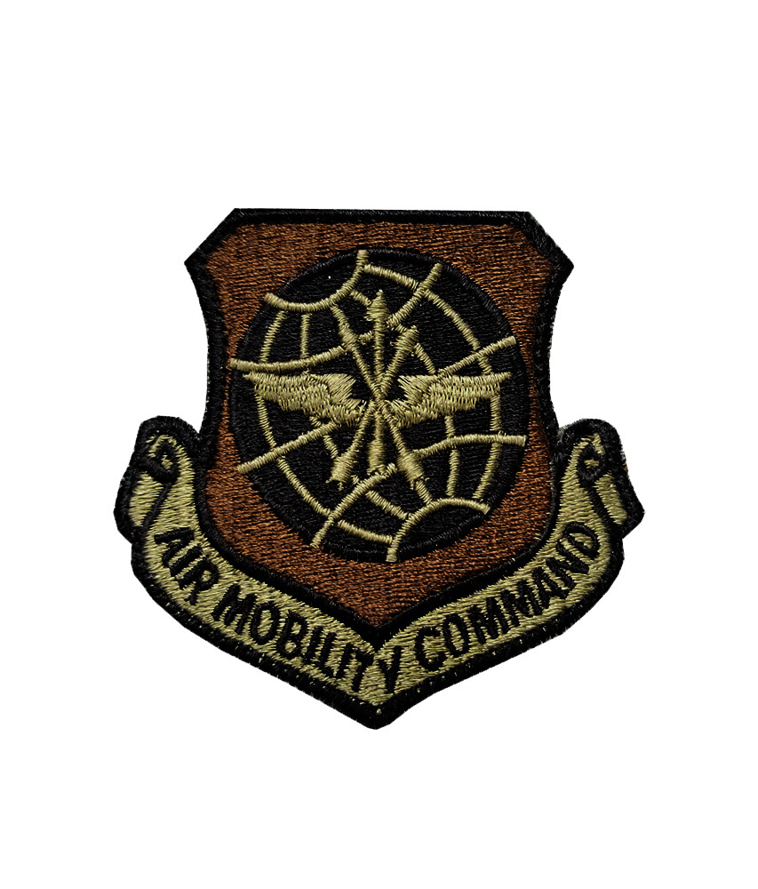 USAF Air Mobility Command OCP Spice Brown W/ Hook fastener Patch (ea)