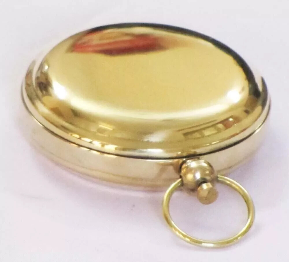 Maritime Brass Compass Nautical Push Button Pocket compass Best Gift Item