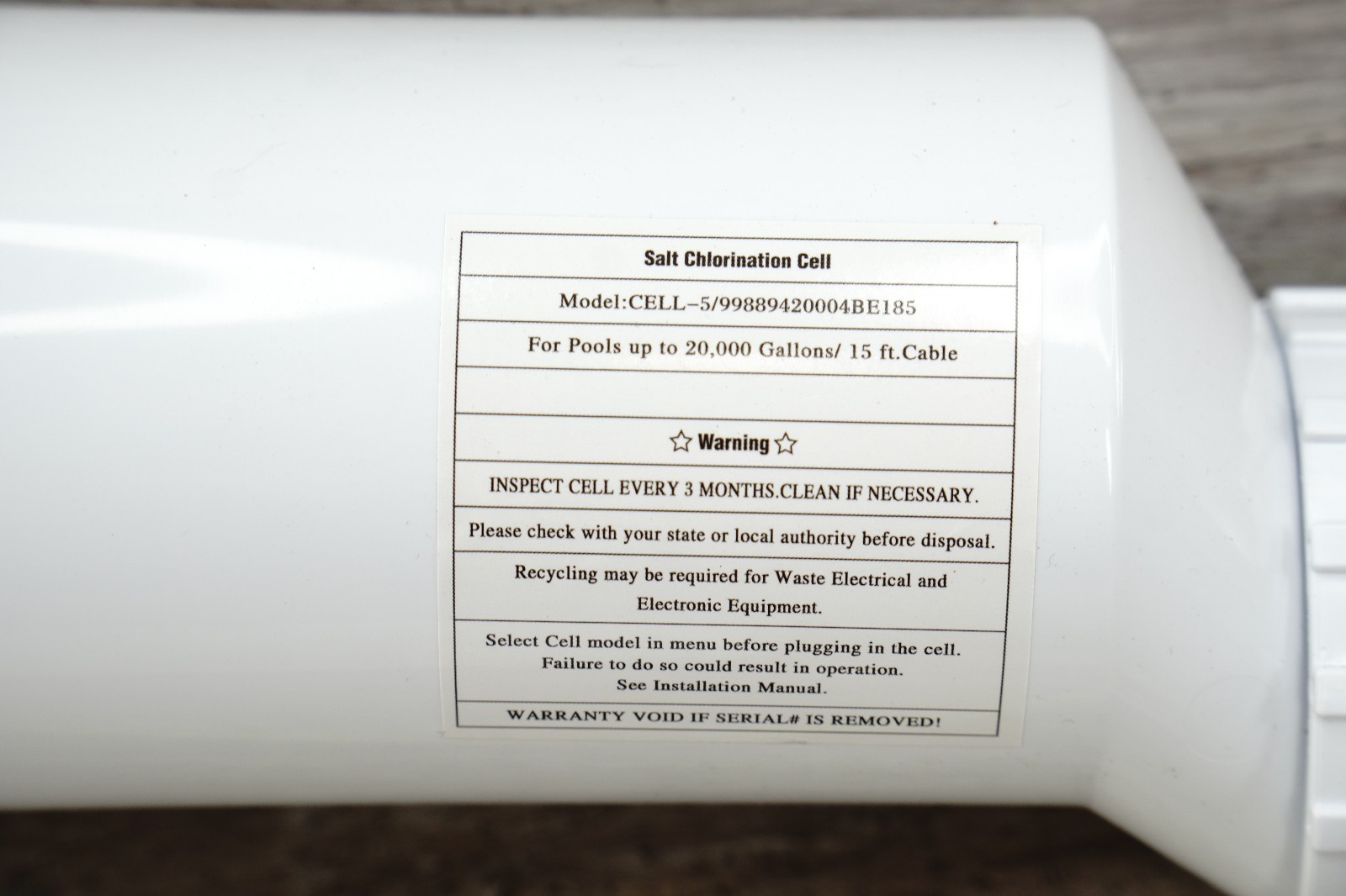 GLX-CELL-5 Turbo Cell Salt Chlorination For Hayward T-Cell-5-20000 Gallons