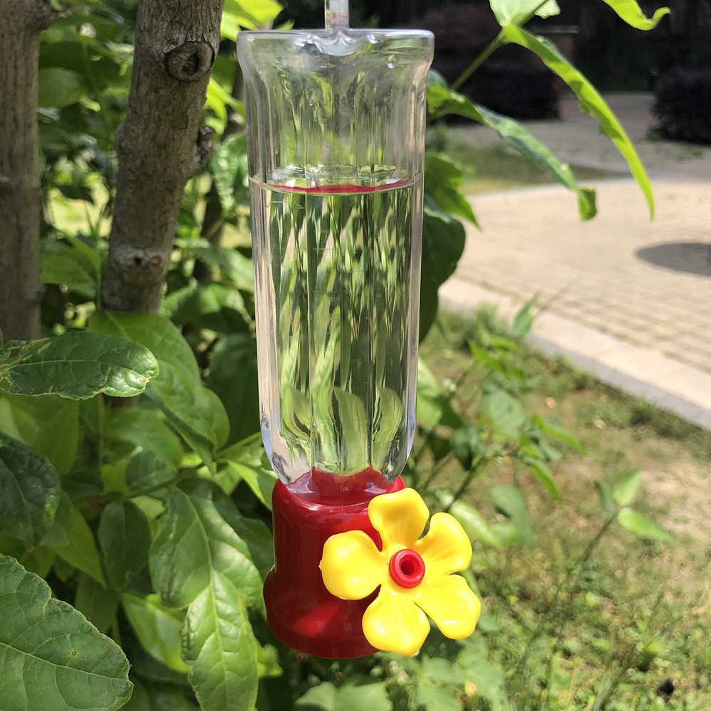 VIMOA Mini Hummingbird Feeder 4 Pack 2.3oz Small Nectar Plastic Red Cute Humm...