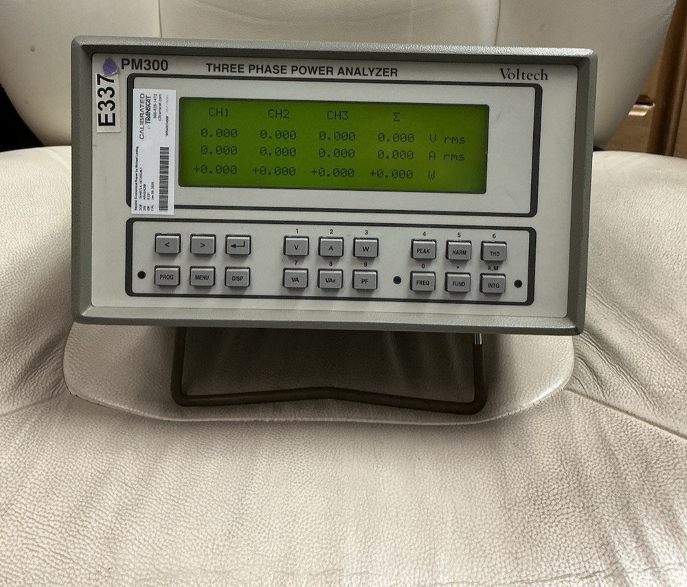VOLTECH PM300 THREE PHASE POWER METER ANALYZER Tested As Pictured