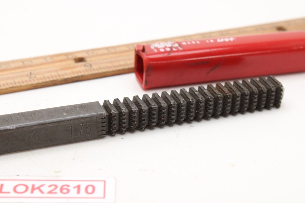 Mac Tools TRM8 Metric Thread Restoring File Red Rubber Handle USA