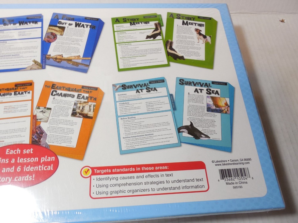 Lakeshore High-Interest Intervention Reading Folders Cause Effect Grades 9+ New