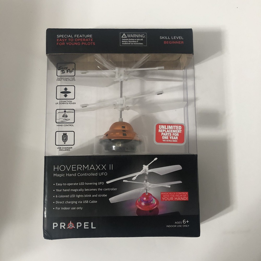 Propel Hovermaxx II Magic Hand Controlled UFO 6 Colored LED Indoor - open box