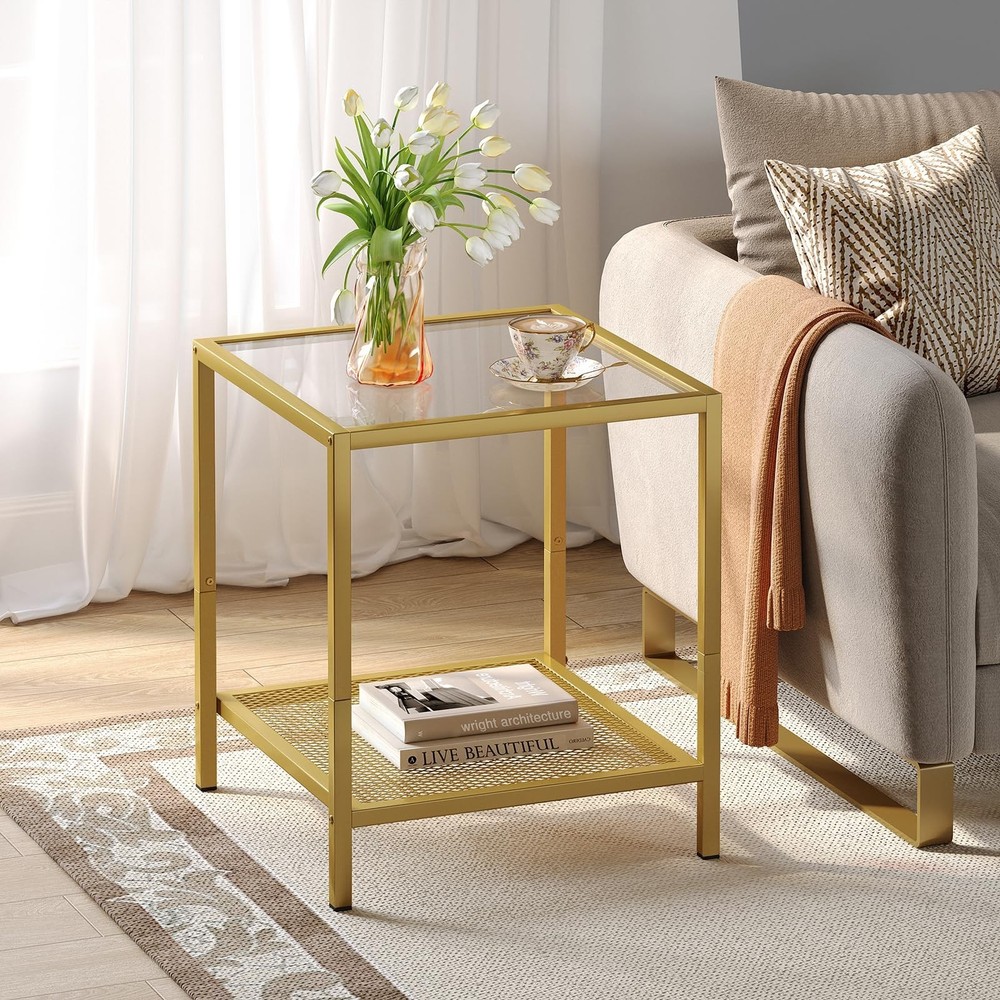 SAYGOER Gold Side Table and Coffee Table