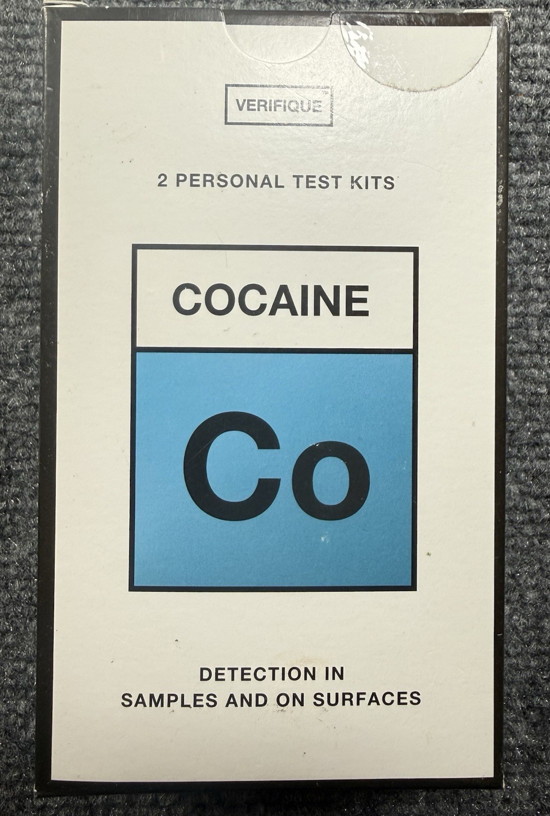 Verifique 2 Personal Test Kits Cocaine results in seconds, 1 card and 1 pen