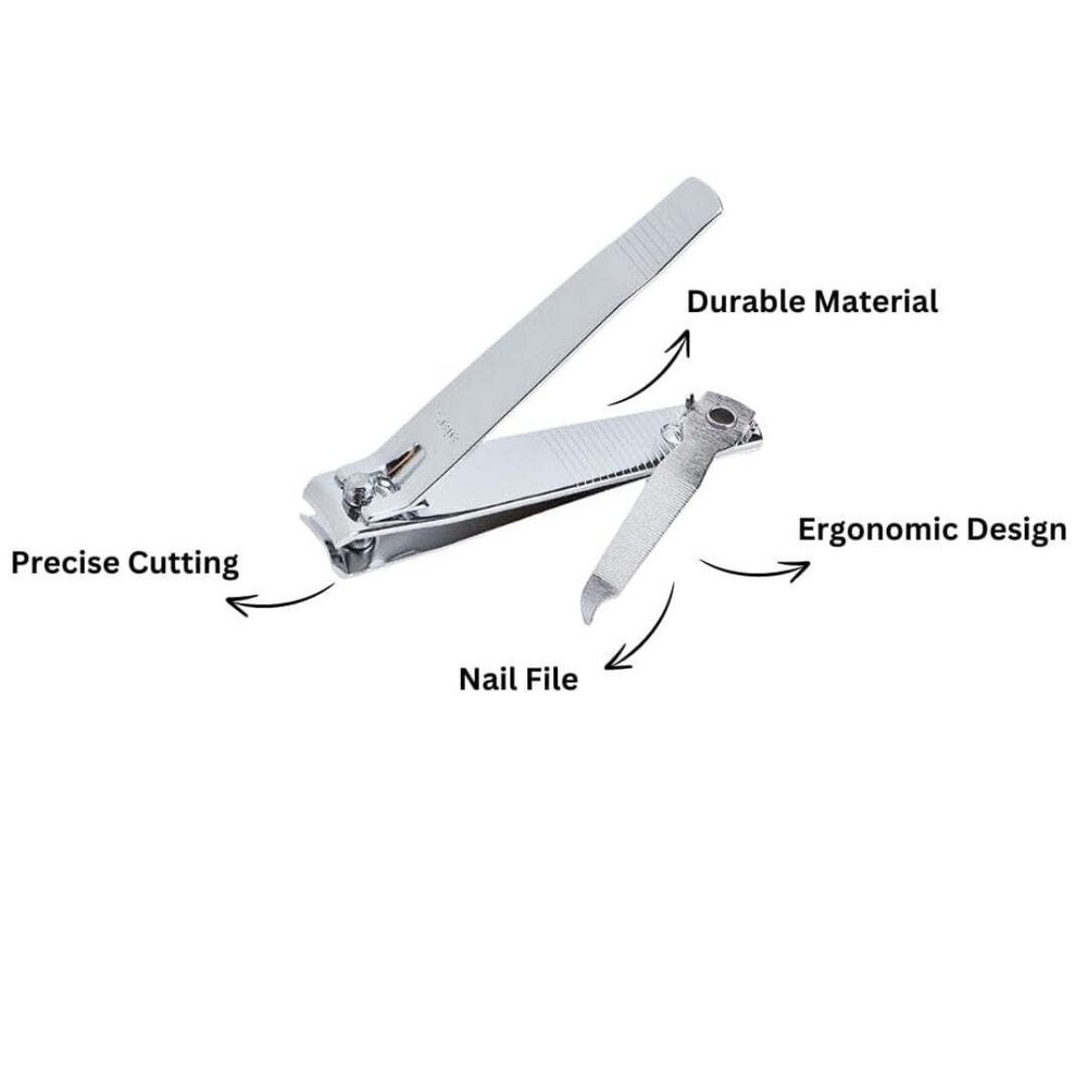 3" Silver Toe Nail Clipper: 1 Pack