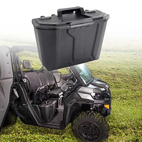 Removable Storage Bin Compatible with Can Am Defender, passenger seat storage