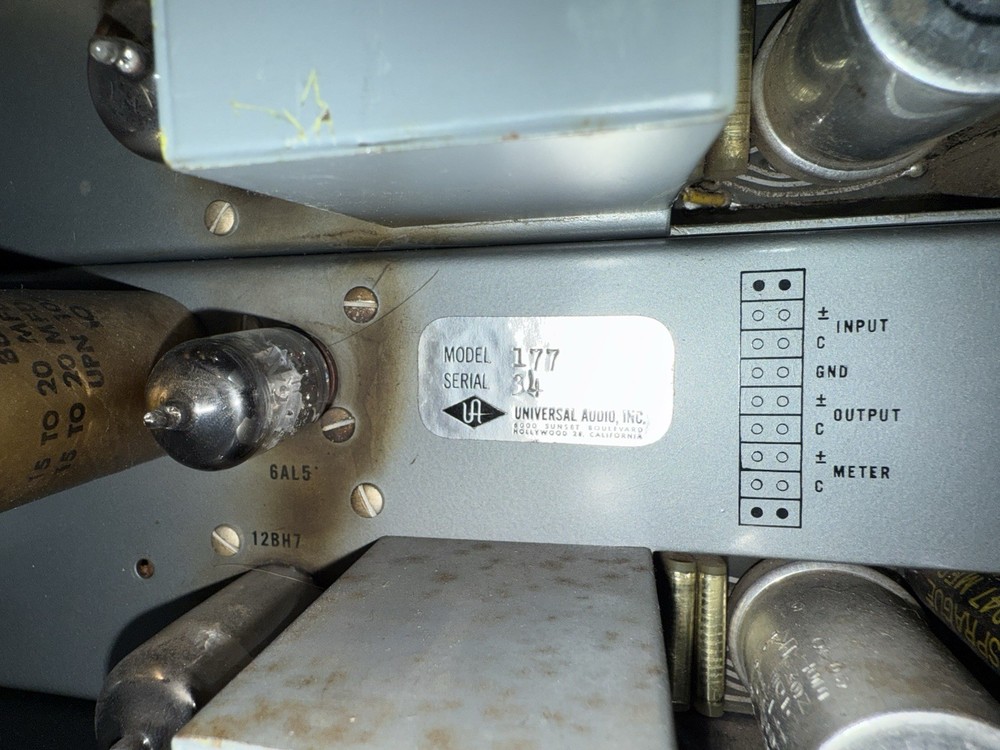 Universal Audio 177 Tube Compressor Pair - Serial # 32 & 34