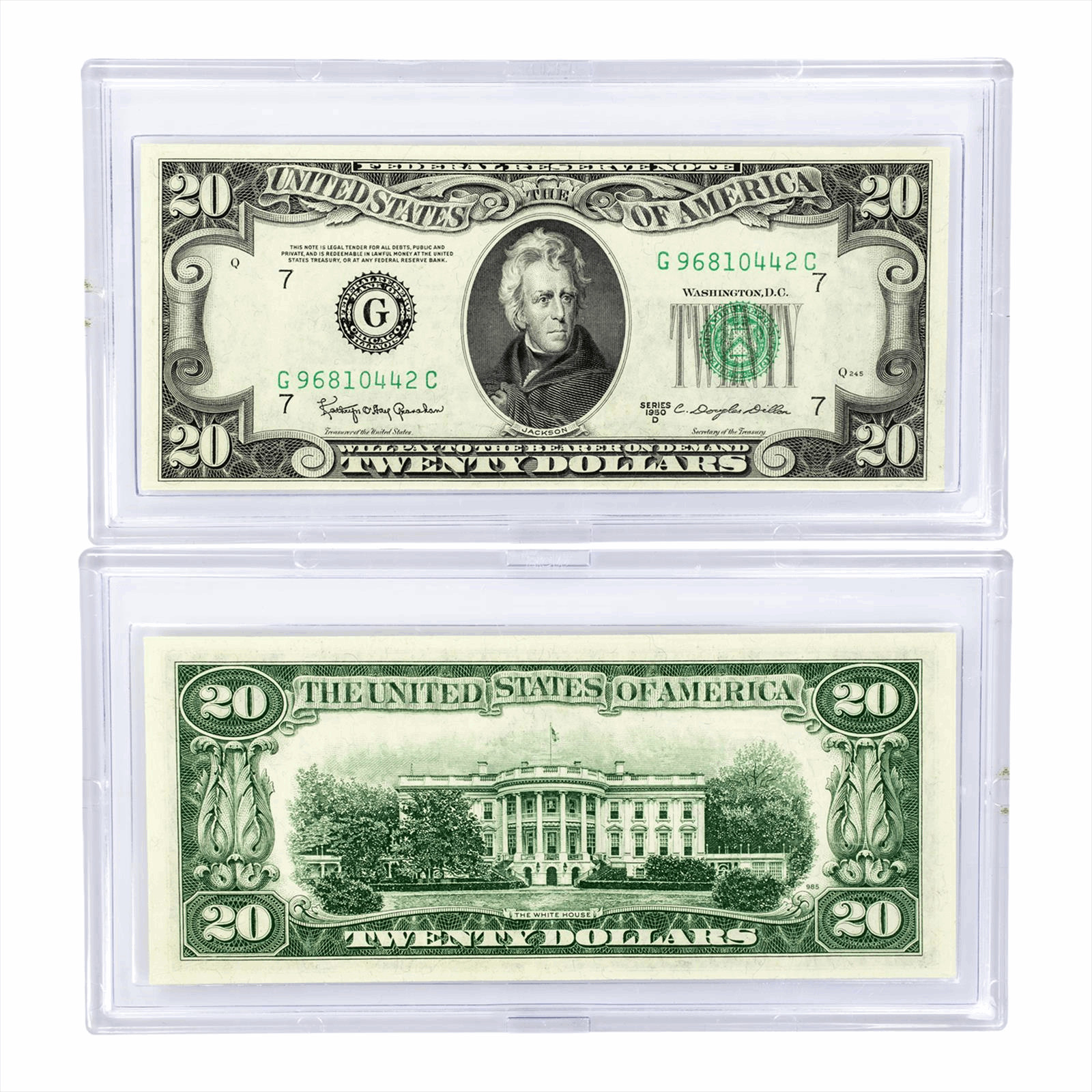 1950F $20 US Federal Reserve Note Fr#2067G Raw