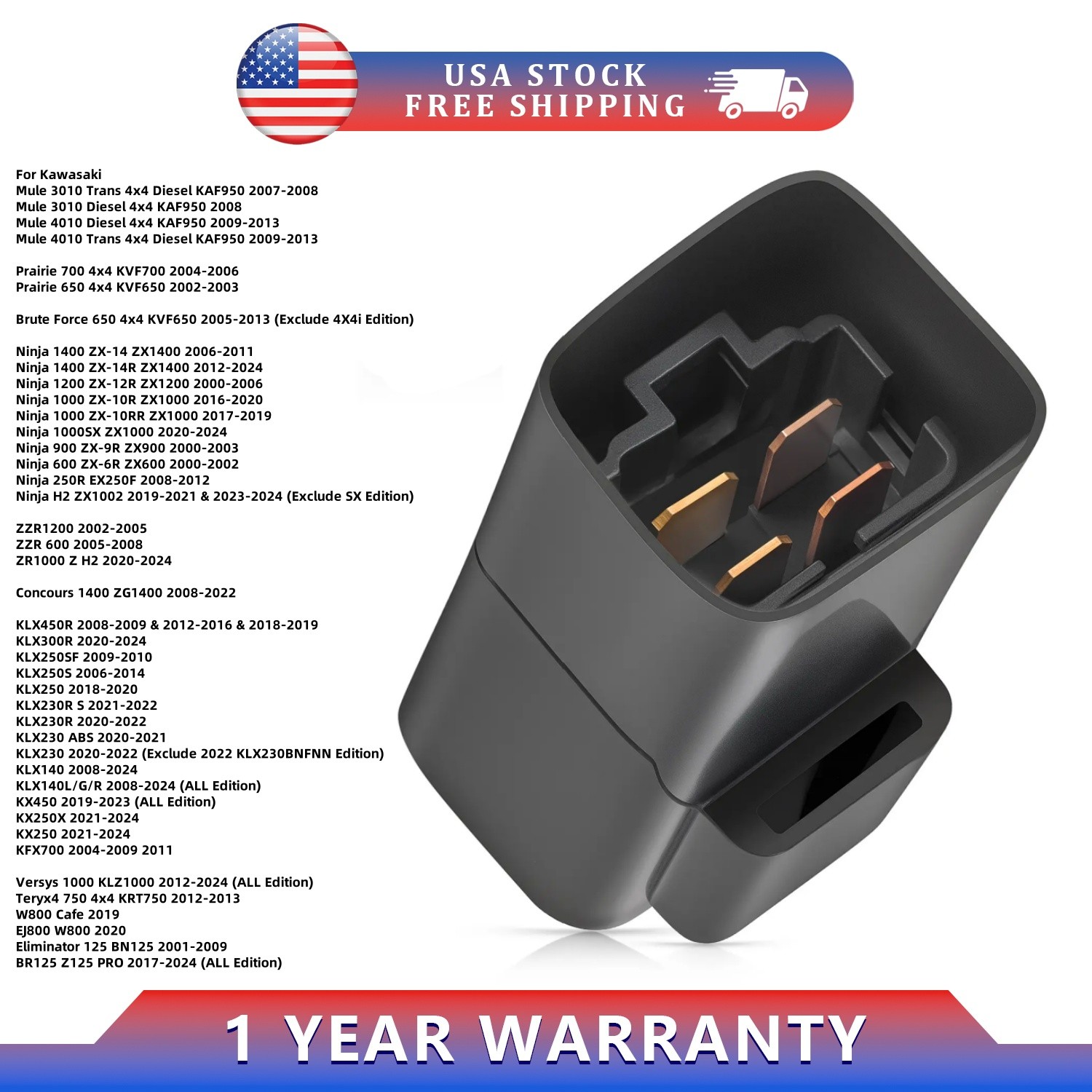 NEW 2000 - 2024 FOR KAWASAKI RELAY ASSEMBLY - FITS MANY MODELS! 27002-1086