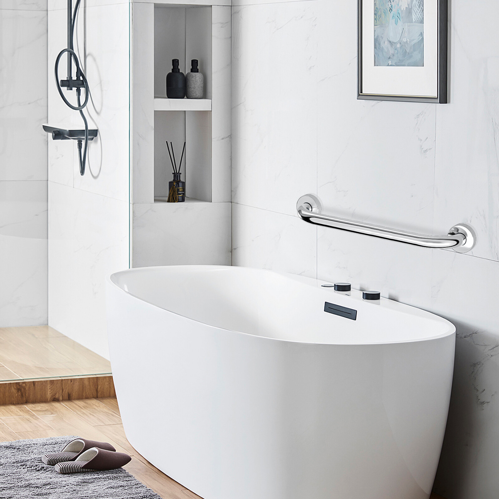 1/3/5PCS Stainless Steel Grab Bar Bathroom Safety Handicap Shower Tub Handle New