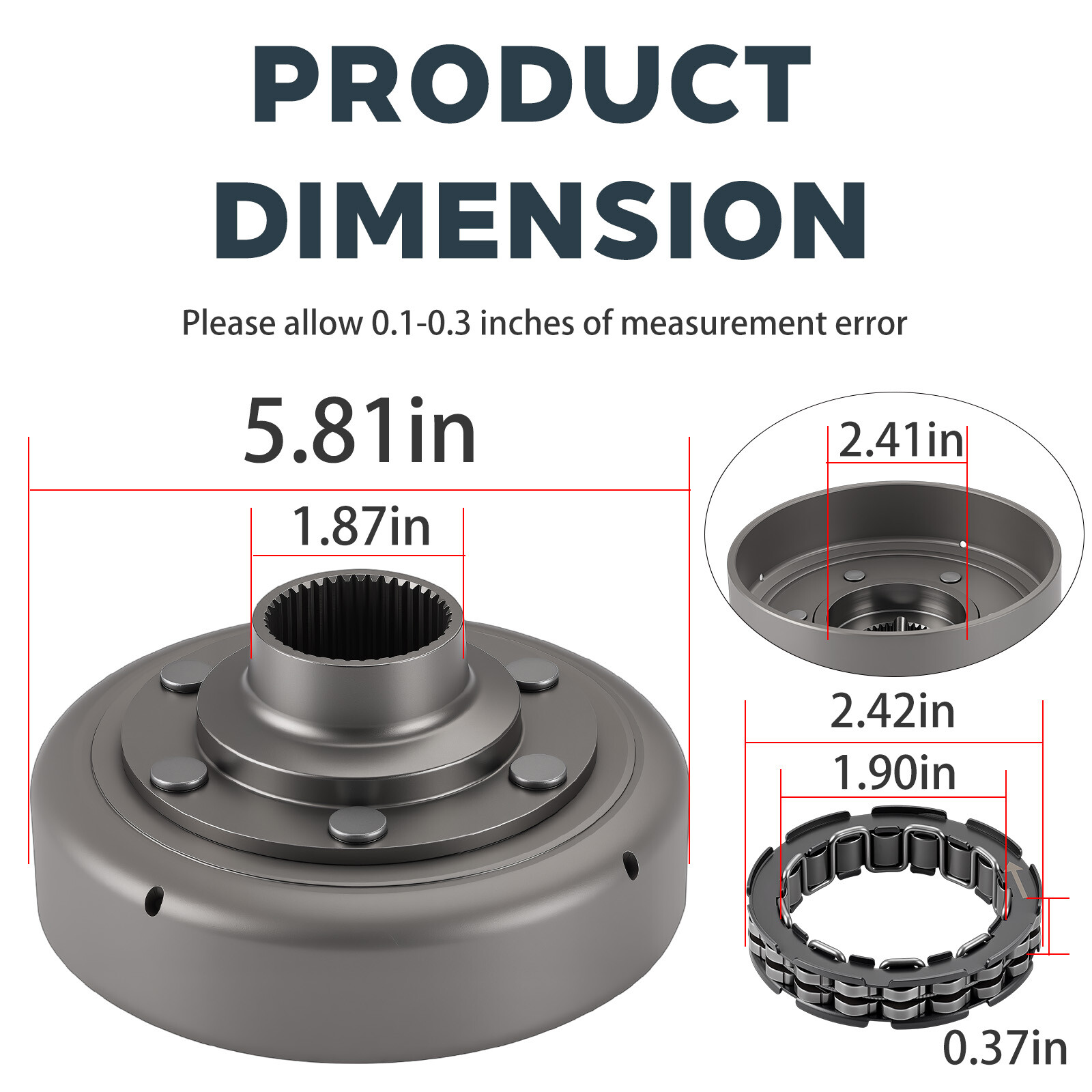 Wet Clutch Drum Housing Bearing Drive Gear For Honda Rancher 420 2x4 4x4 ES EPS