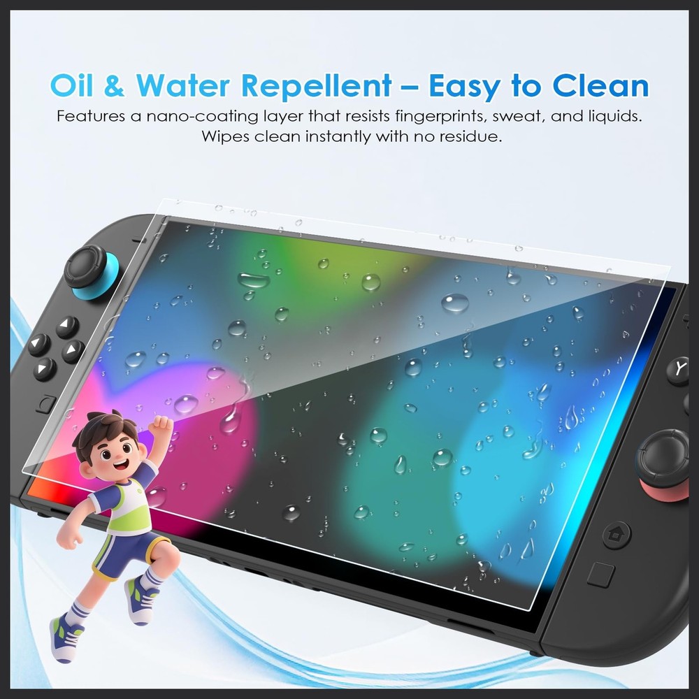 2X PROMO Bundle Switch 2 & OLED 7.9" Screen Protector 3-Pack Tempered Glass A...
