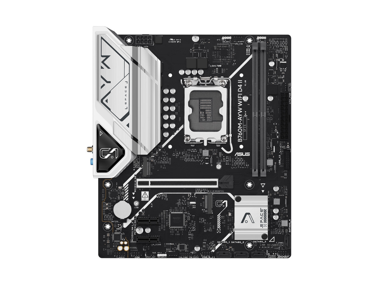 ASUS B760M-AYW WIFI D4 II LGA 1700 Intel B760 Micro ATX Motherboard